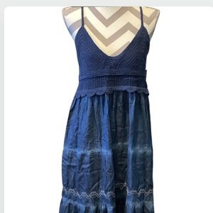 🌺 HOST PICK!!!Beautiful Long Navy Denim Dress Brand New w/ tags! So flattering.